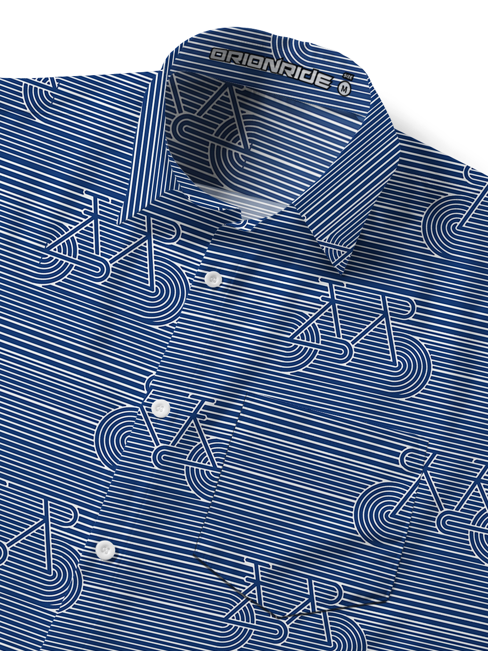 Orionride Optical Illusion Zipper Pockets Ultra Lightweight Short Sleeves Gravel Shirt