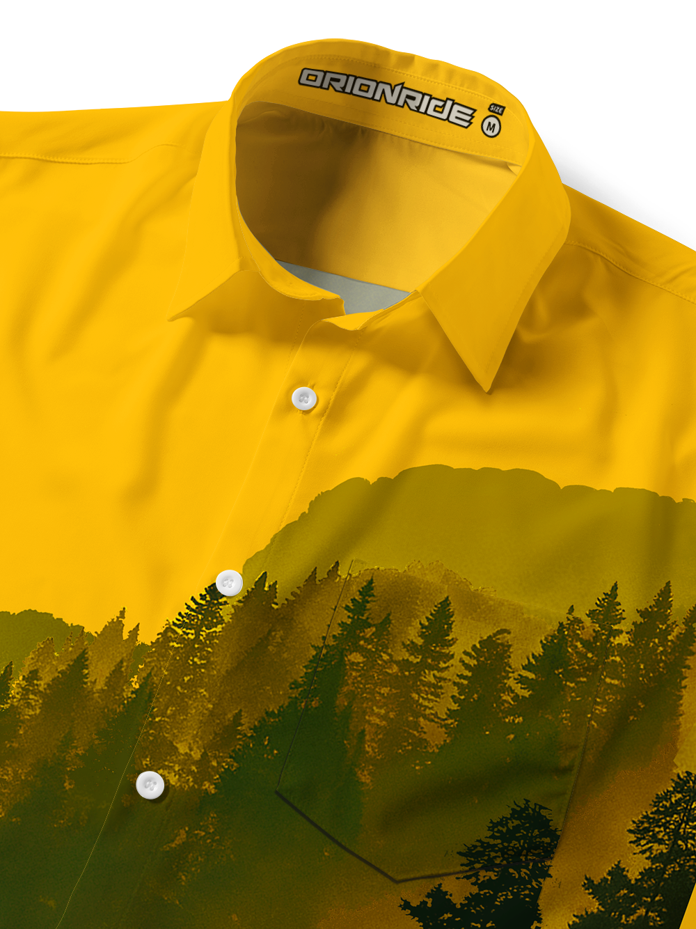 Orionride Noon Forest Zipper Pockets Ultra Lightweight Short Sleeves Gravel Shirt