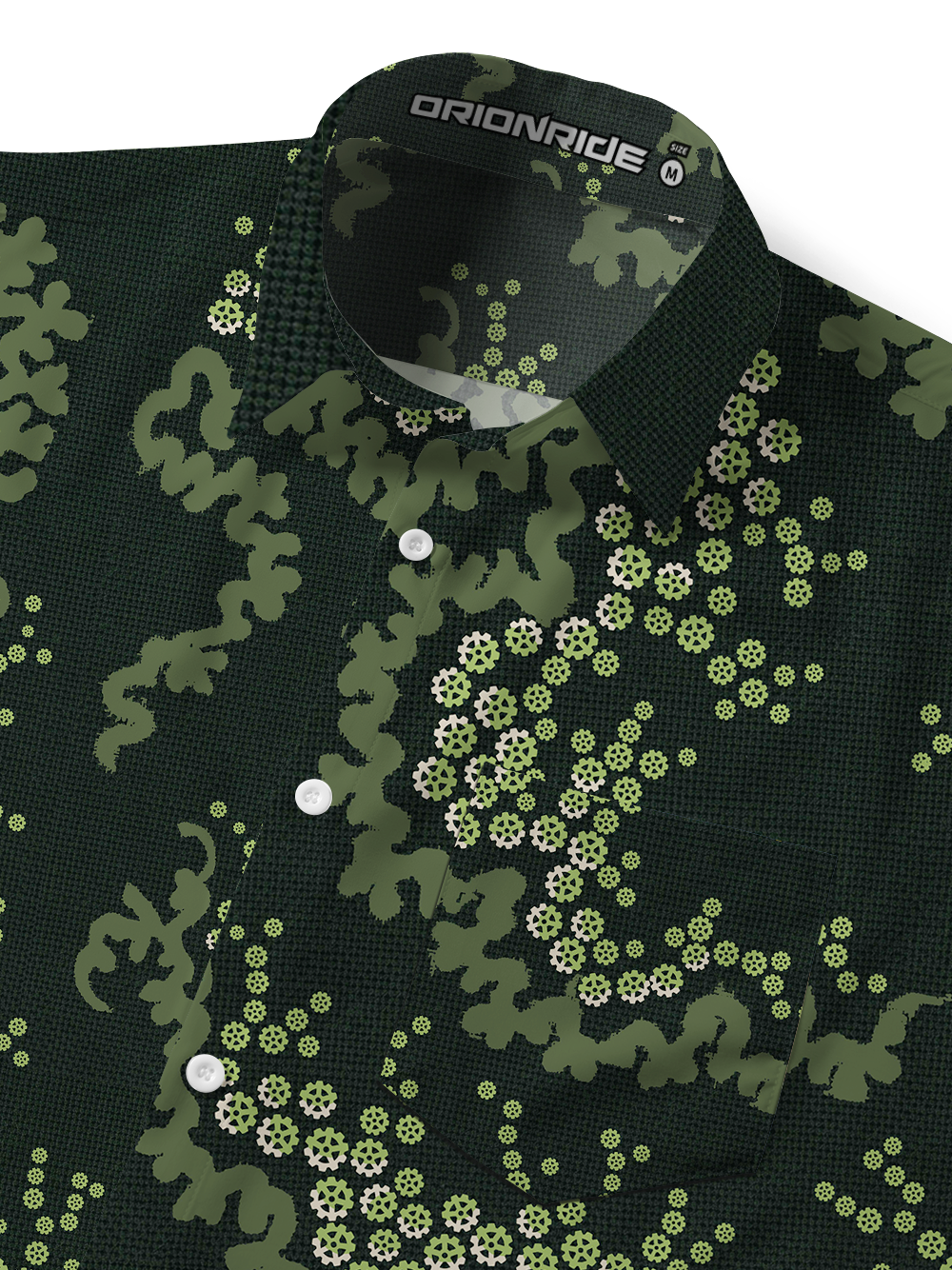 Orionride Plant Stems Zipper Pockets Ultra Lightweight Short Sleeves Gravel Shirt