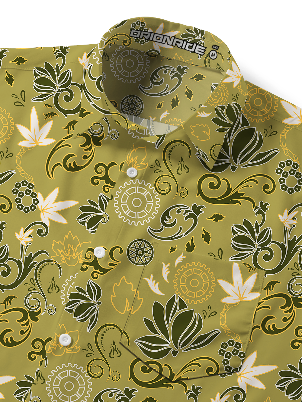 Orionride Leaves Fall Zipper Pockets Ultra Lightweight Short Sleeves Gravel Shirt
