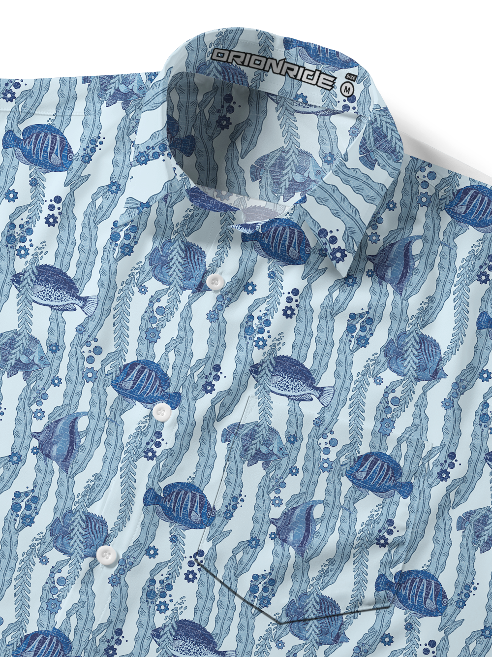 Orionride Gear Swimming Fish Zipper Pockets Ultra Lightweight Short Sleeves Gravel Shirt