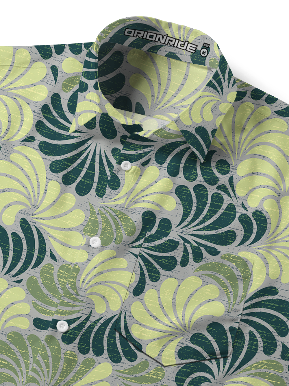 Orionride Abstract Petals Zipper Pockets Ultra Lightweight Short Sleeves Gravel Shirt