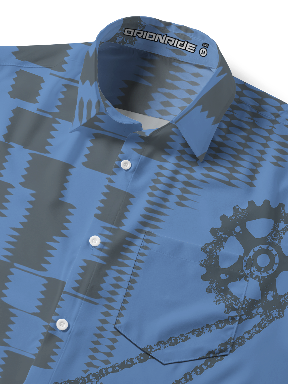 Orionride Corrugated Parts Zipper Pockets Ultra Lightweight Short Sleeves Gravel Shirt