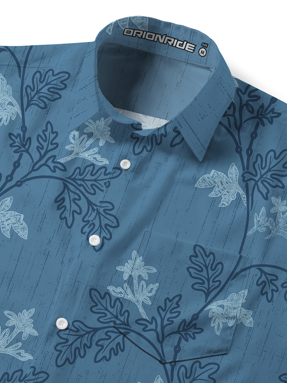 Orionride Linen Flora Zipper Pockets Ultra Lightweight Short Sleeves Gravel Shirt