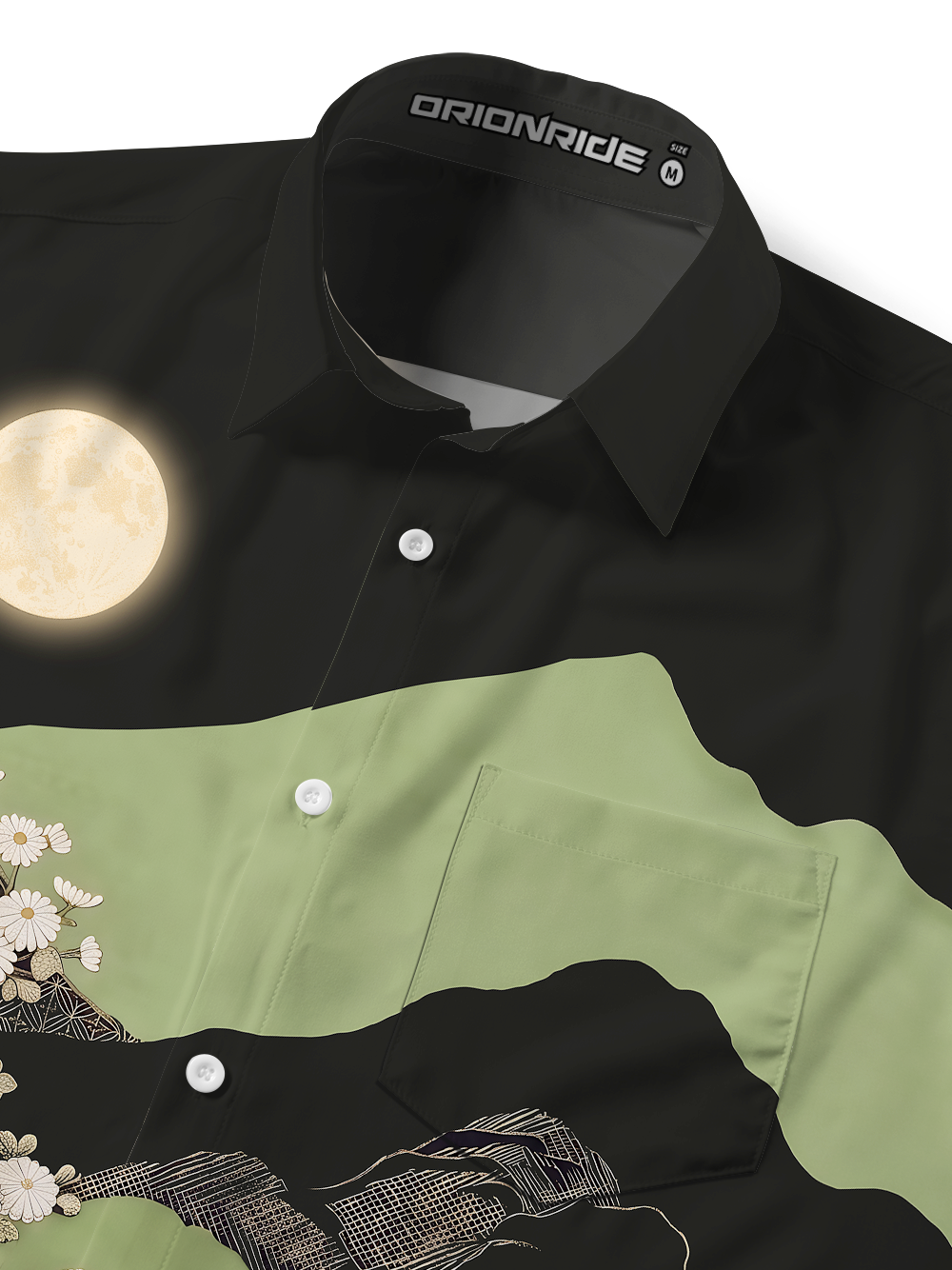 Orionride Night Mountain Flow Zipper Pockets Ultra Lightweight Short Sleeves Gravel Shirt