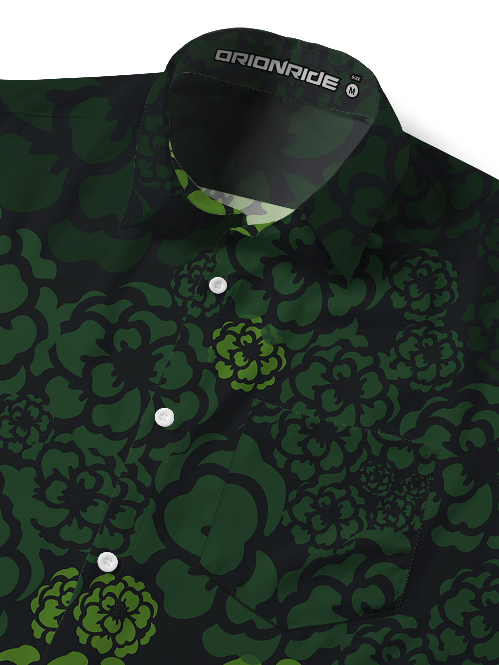 Orionride Green Life Zipper Pockets Ultra Lightweight Short Sleeves Gravel Shirt