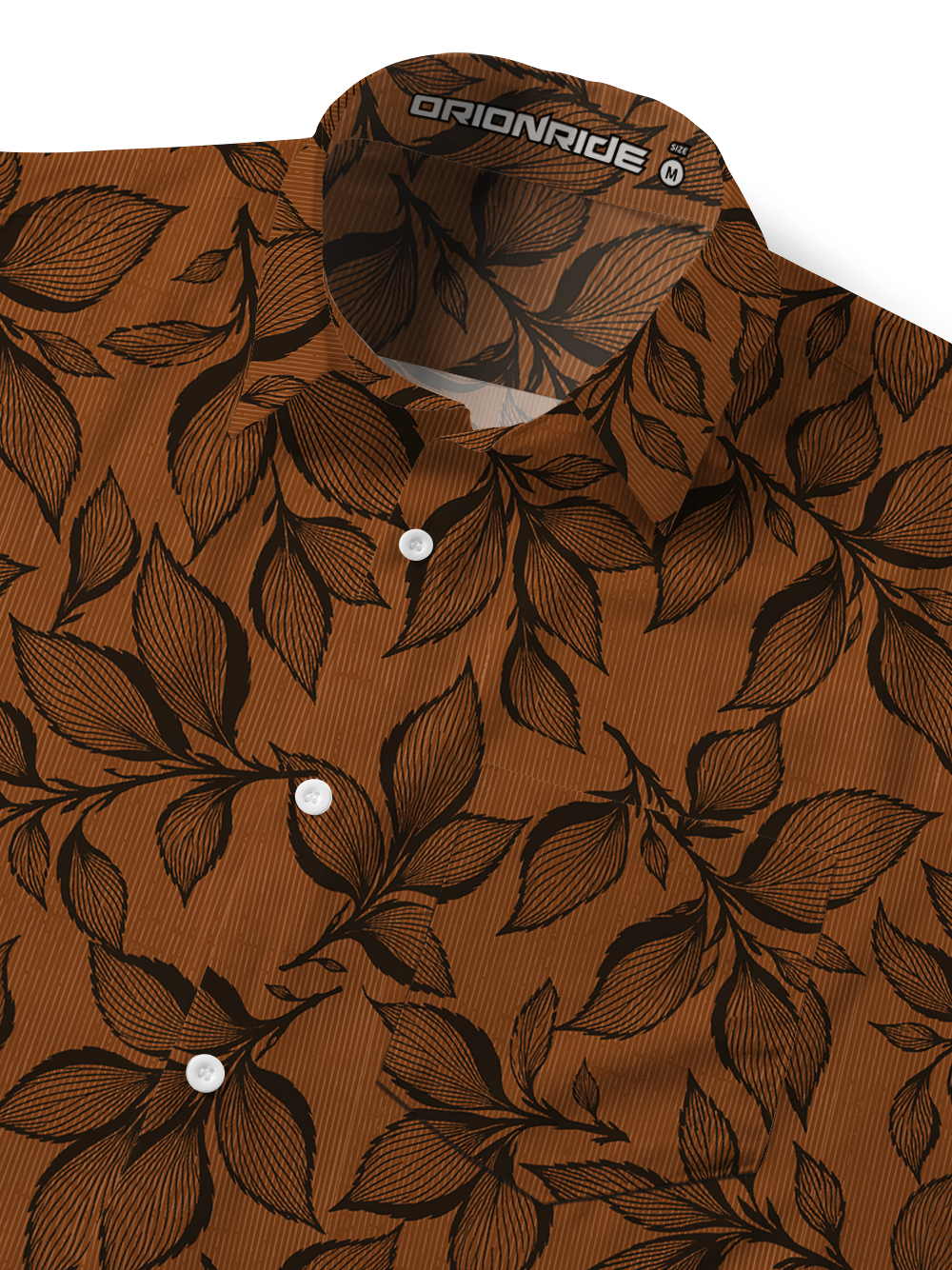 Orionride Fallen-Leaf Scenery Zipper Pockets Ultra Lightweight Short Sleeves Gravel Shirt