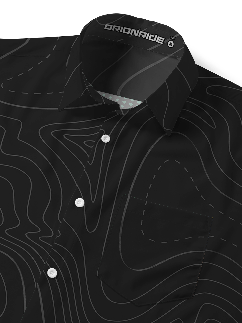 Orionride Real And Virtual Mountain Peaks Zipper Pockets Ultra Lightweight Short Sleeves Gravel Shirt