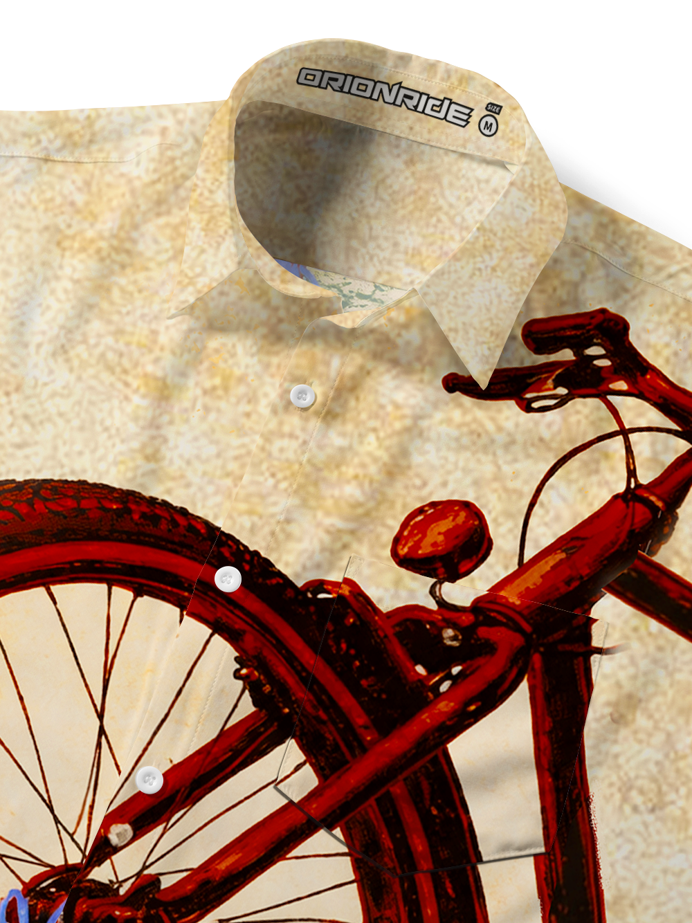 Orionride Bicycles On The Roadside Zipper Pockets Ultra Lightweight Short Sleeves Gravel Shirt