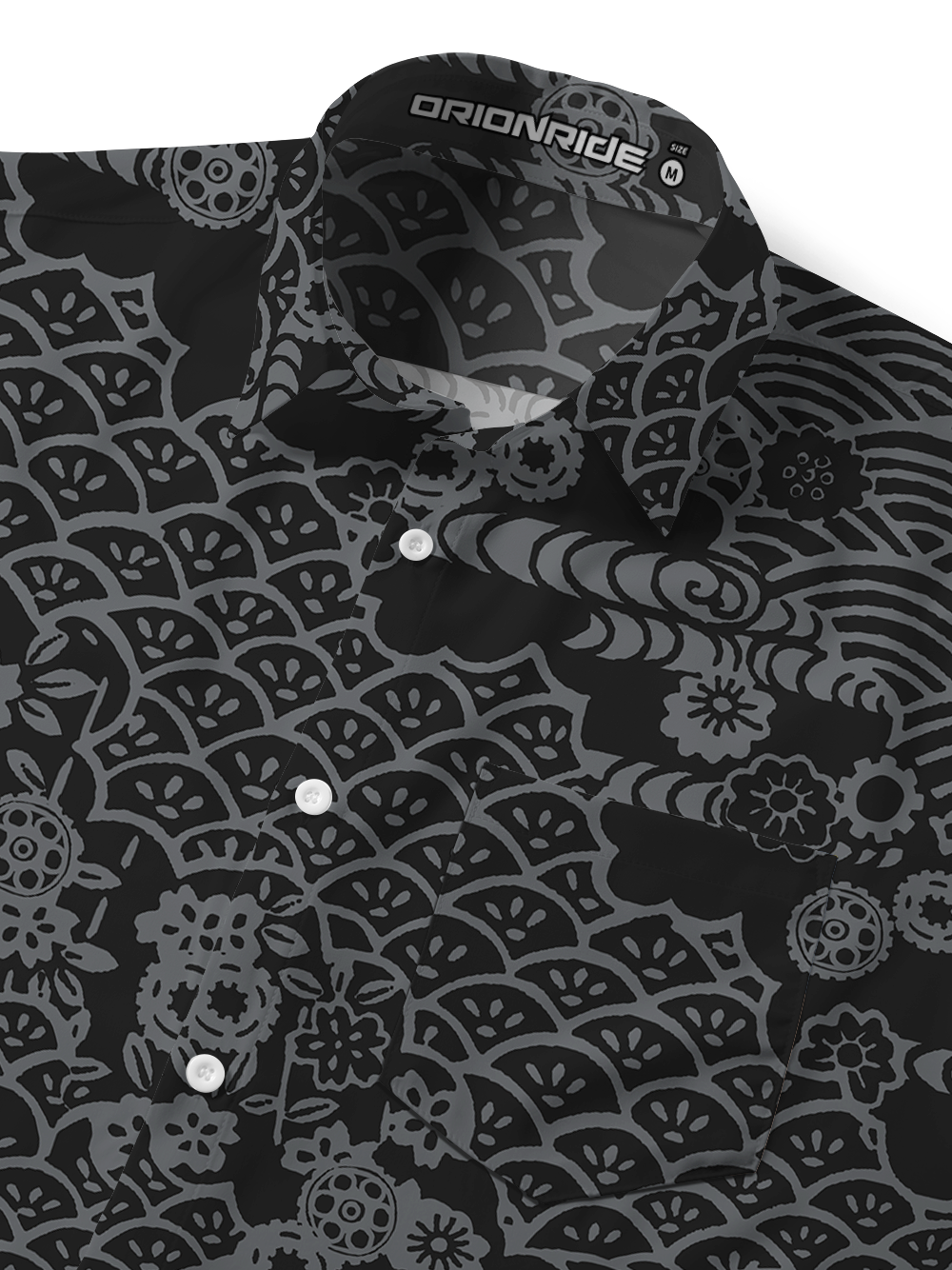 Orionride Fan-shaped Waves Zipper Pockets Ultra Lightweight Short Sleeves Gravel Shirt