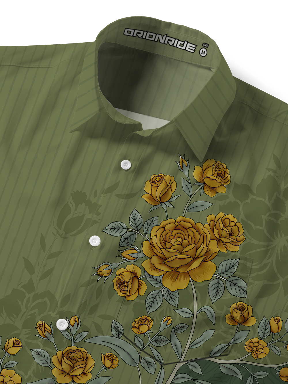 Orionride Gold Rose Shadow Zipper Pockets Ultra Lightweight Short Sleeves Gravel Shirt