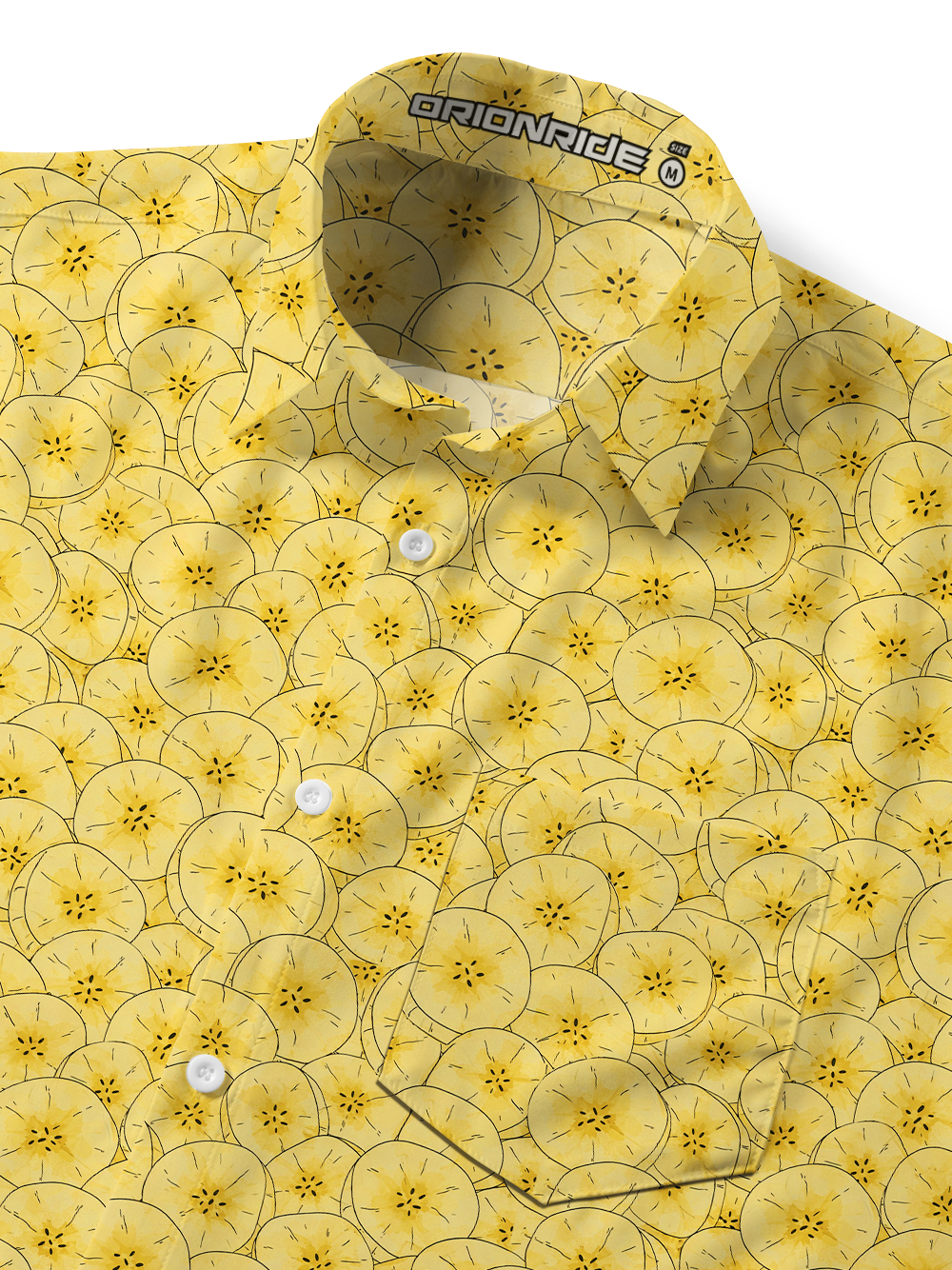 Orionride Banana Chips Zipper Pockets Ultra Lightweight Short Sleeves Gravel Shirt
