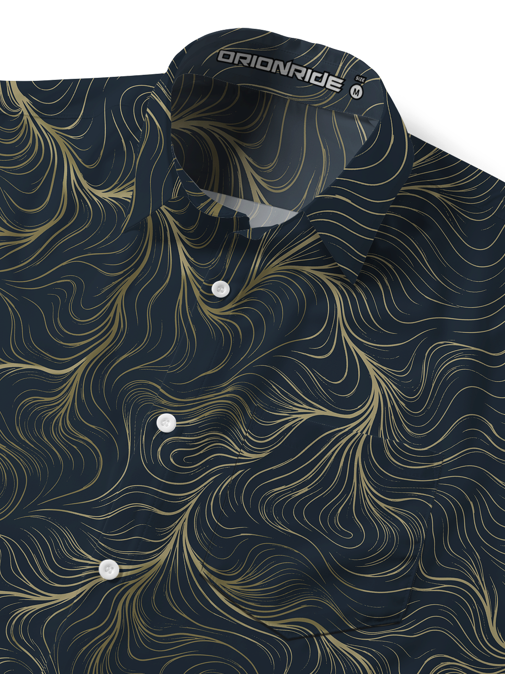 Orionride Golden Currents Zipper Pockets Ultra Lightweight Short Sleeves Gravel Shirt
