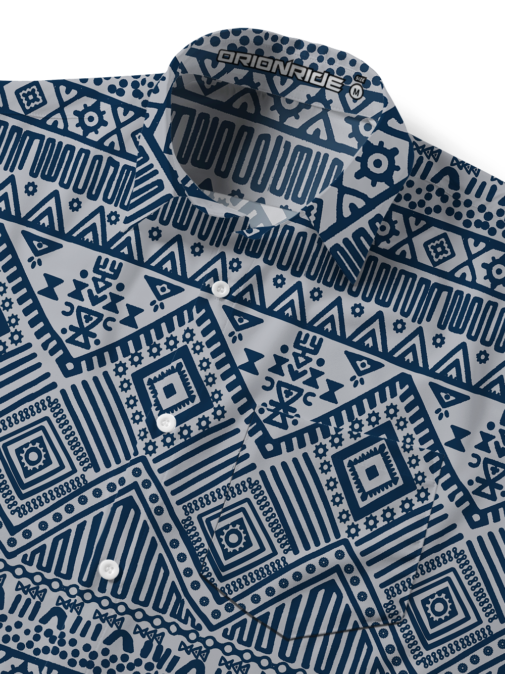 Orionride Densely Woven Totem Zipper Pockets Ultra Lightweight Short Sleeves Gravel Shirt