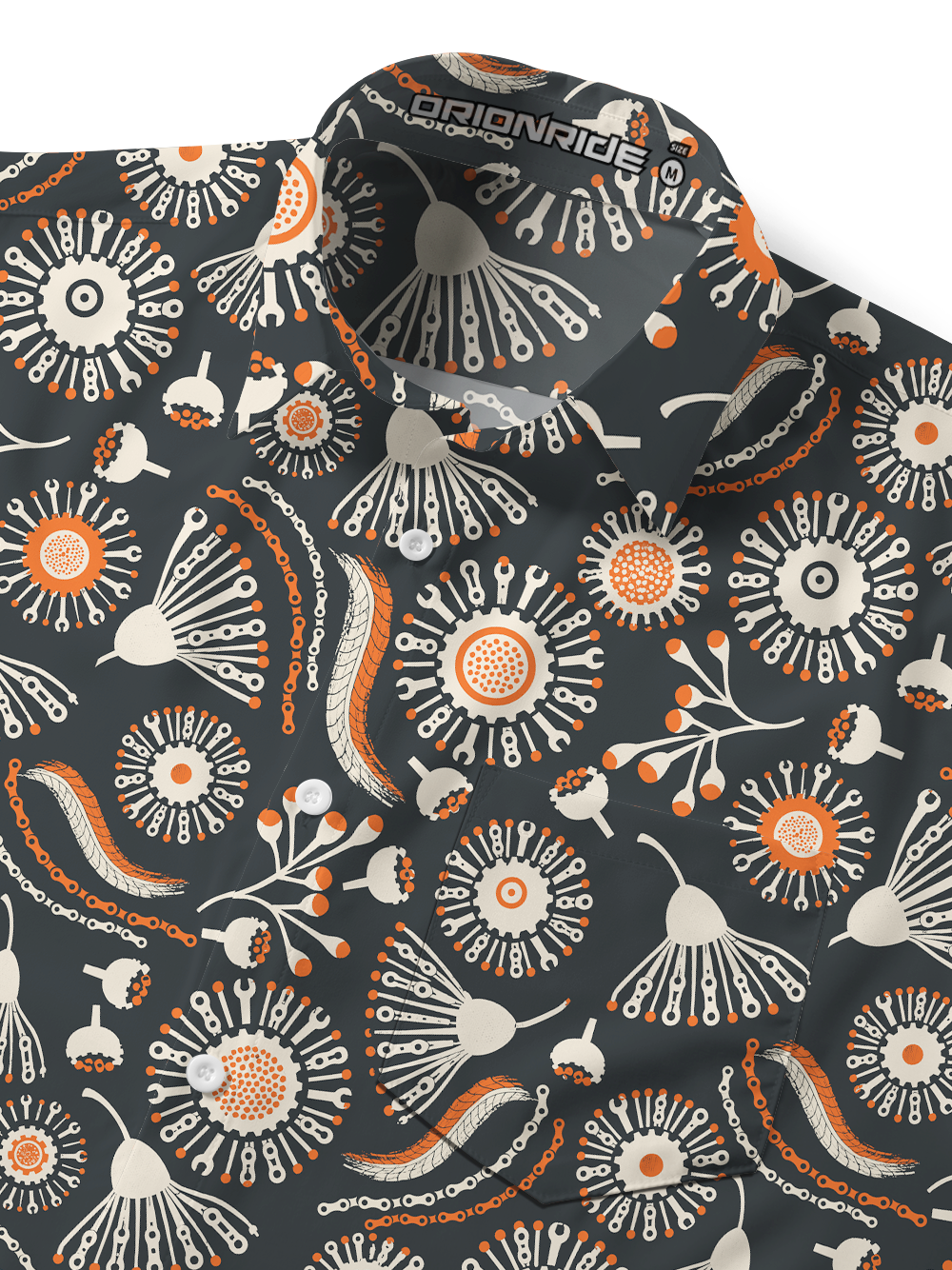 Orionride Kinetic Folklore Zipper Pockets Ultra Lightweight Short Sleeves Gravel Shirt
