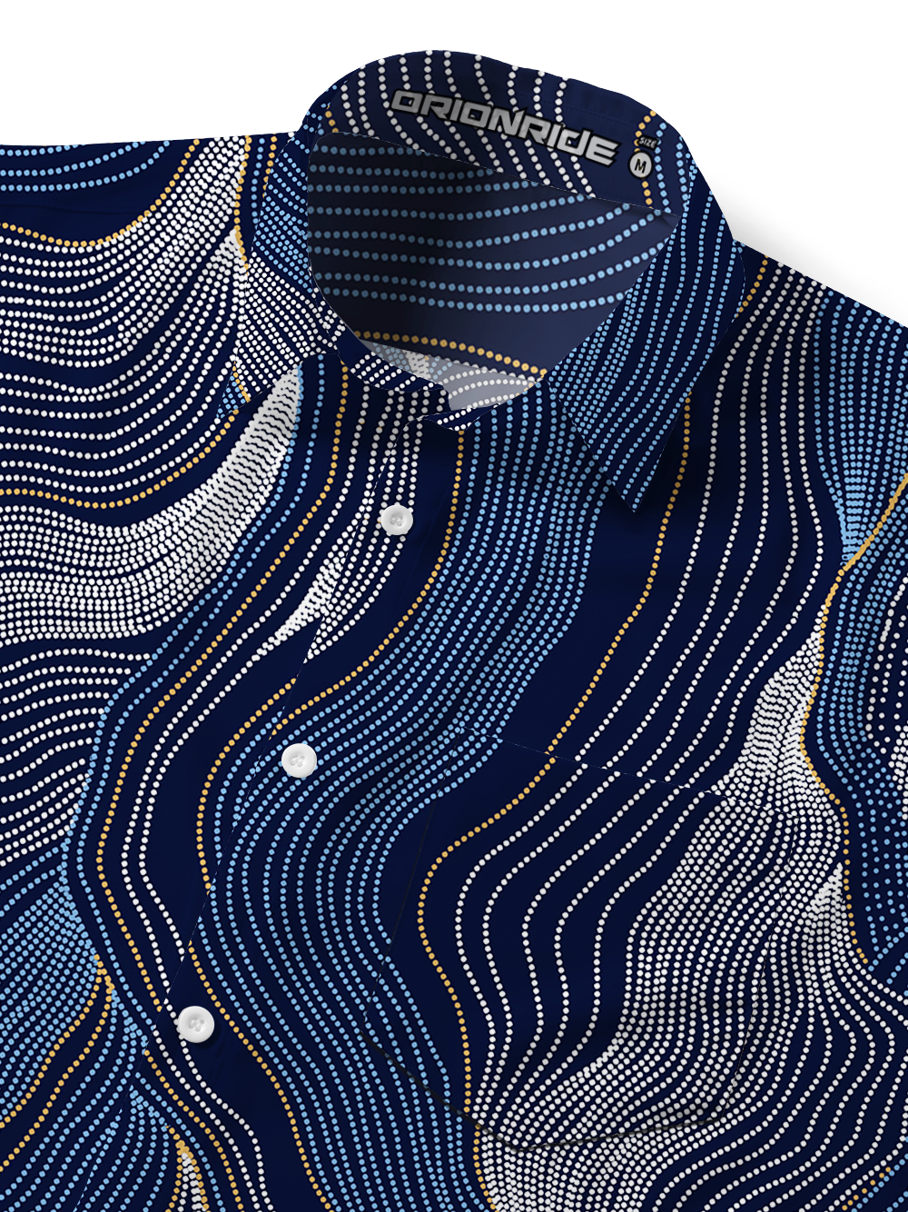 Orionride Fine Contour Lines Zipper Pockets Ultra Lightweight Short Sleeves Gravel Shirt