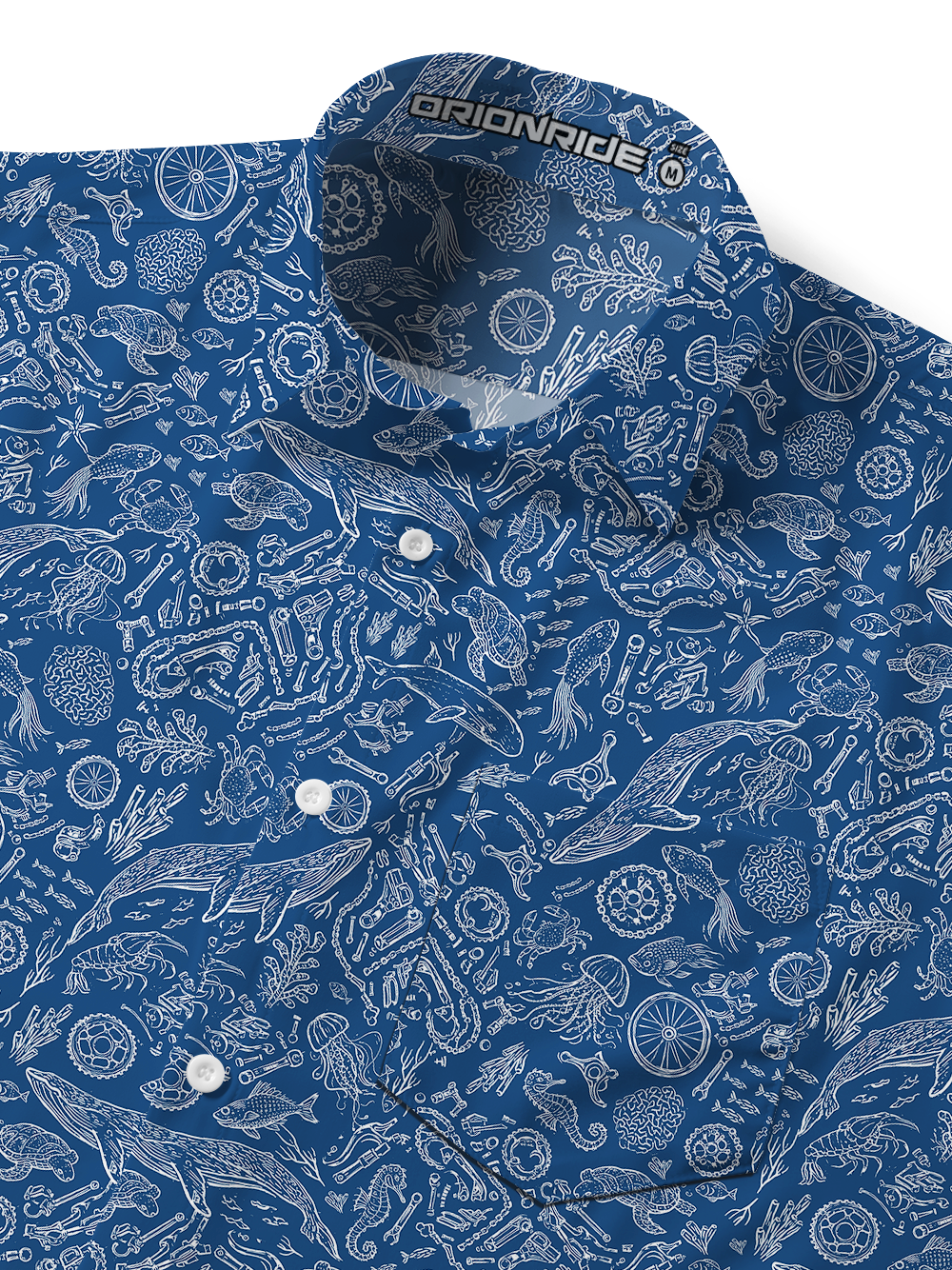 Orionride Marine Environment Zipper Pockets Ultra Lightweight Short Sleeves Gravel Shirt