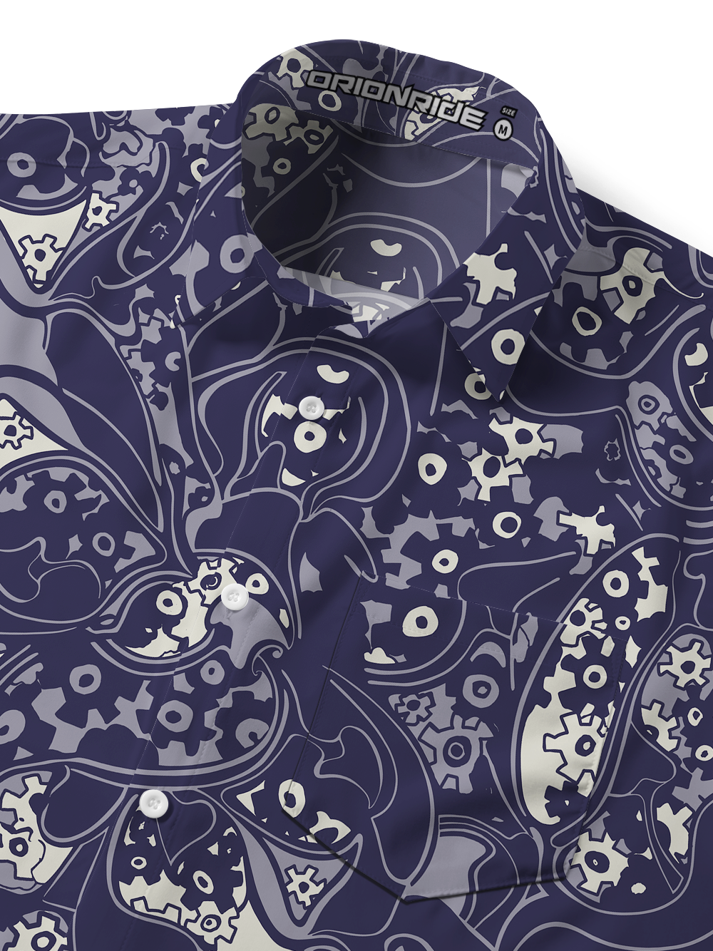 Orionride Abstract Gear Zipper Pockets Ultra Lightweight Short Sleeves Gravel Shirt