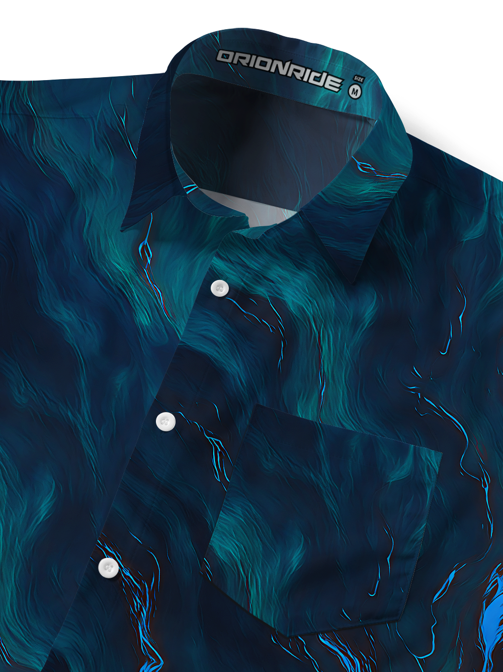 Orionride Liquid Flow Texture Zipper Pockets Ultra Lightweight Short Sleeves Gravel Shirt