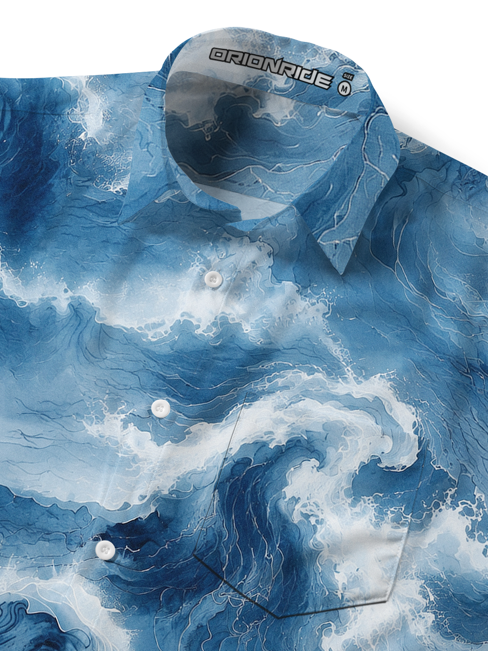 Orionride Blue Gold Surge Zipper Pockets Ultra Lightweight Short Sleeves Gravel Shirt