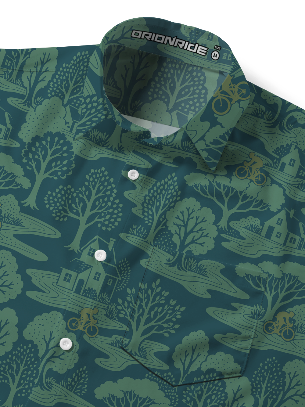 Orionride Countryside Reverie Zipper Pockets Ultra Lightweight Short Sleeves Gravel Shirt