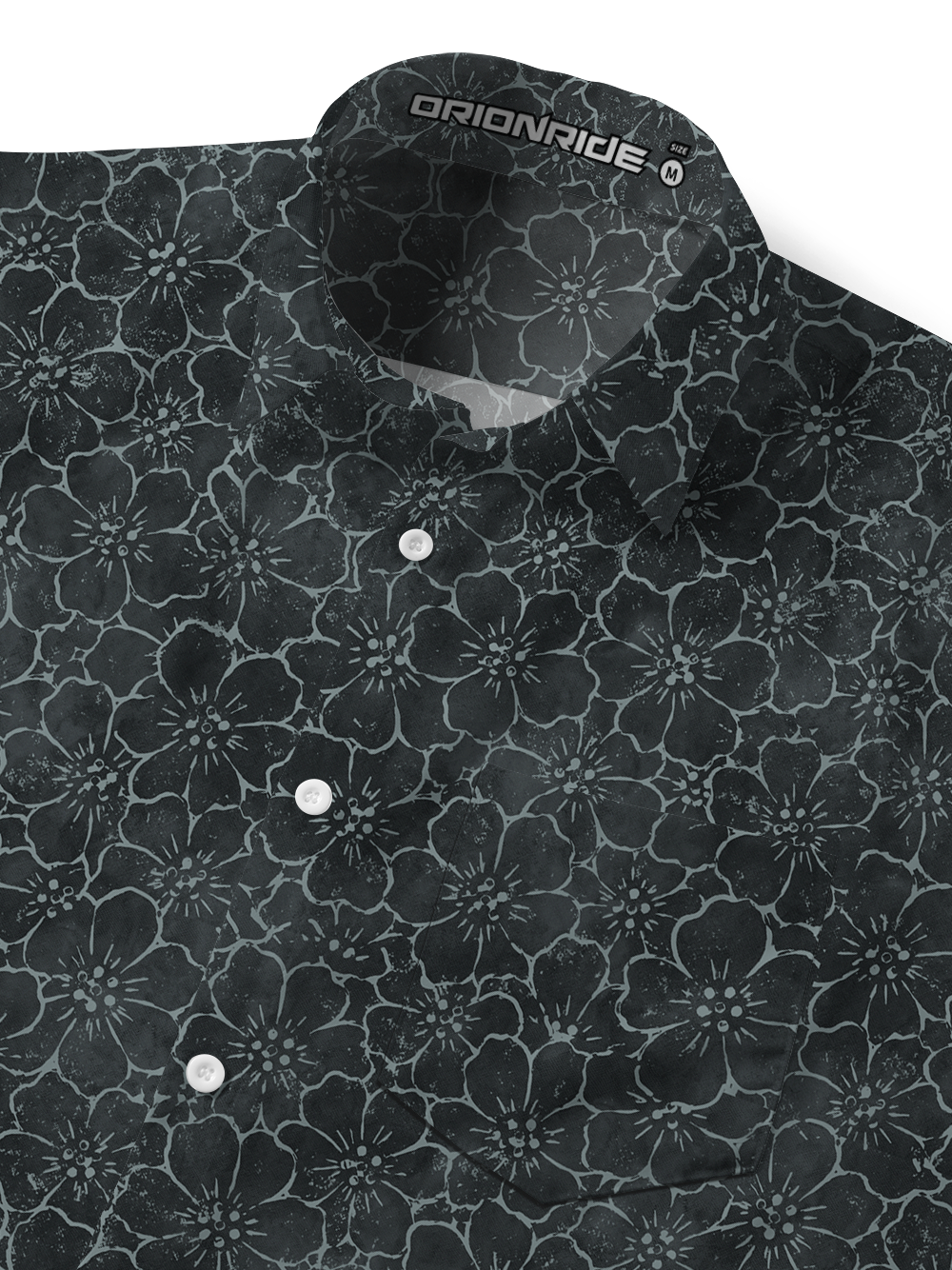 Orionride Dense Cherry Blossoms Zipper Pockets Ultra Lightweight Short Sleeves Gravel Shirt