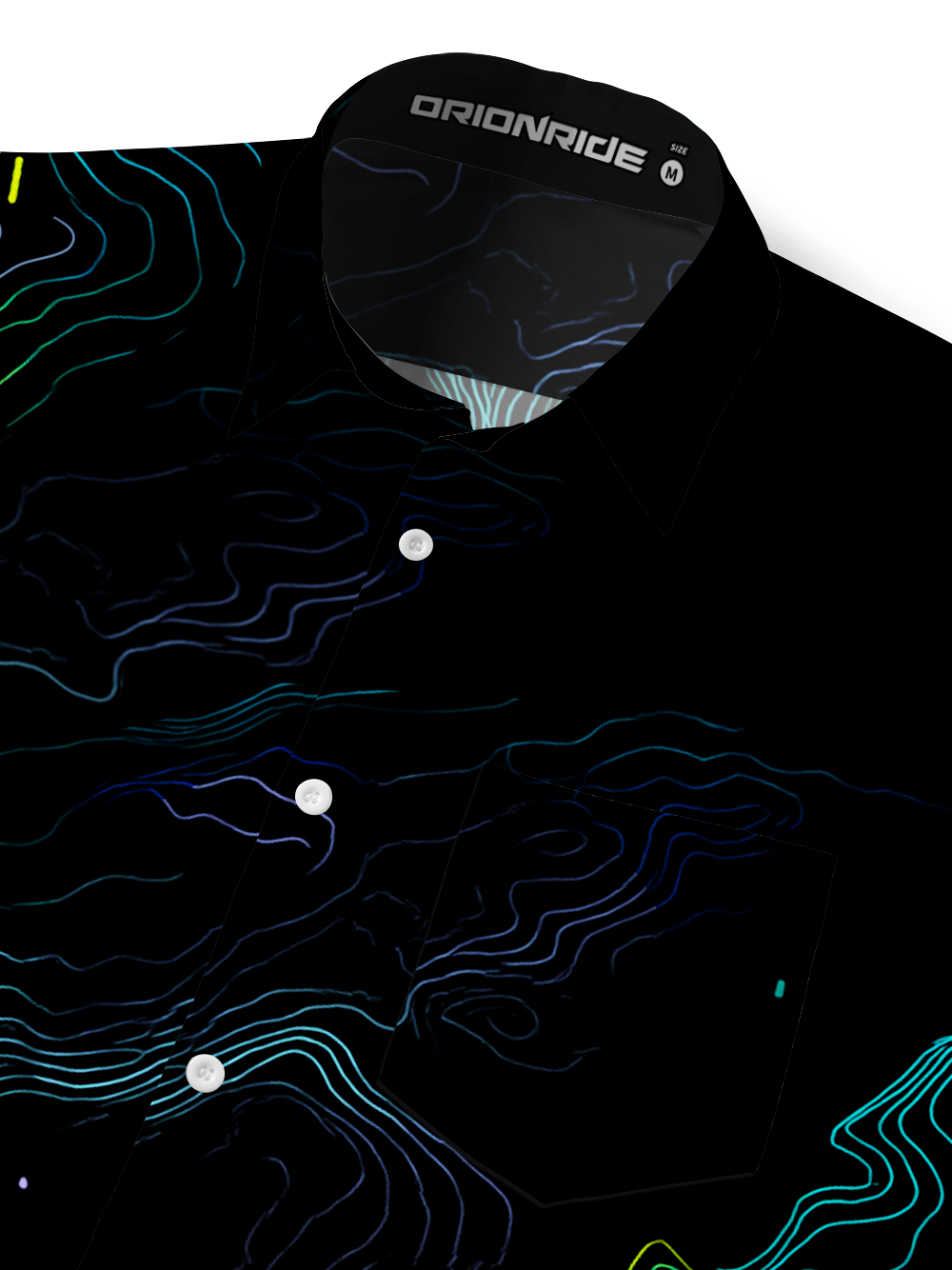 Orionride Fantasy Contours Zipper Pockets Ultra Lightweight Short Sleeves Gravel Shirt