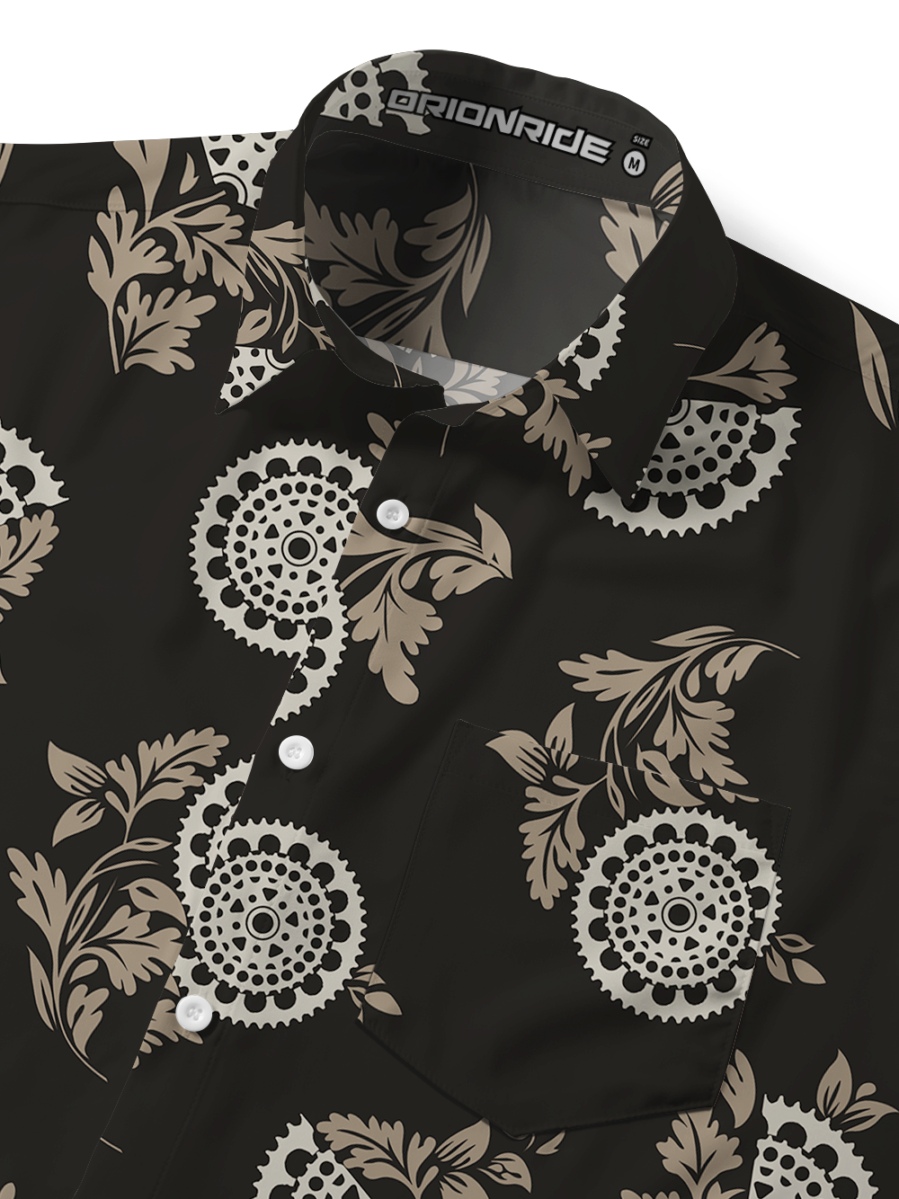 Orionride Hollow Gear Zipper Pockets Ultra Lightweight Short Sleeves Gravel Shirt