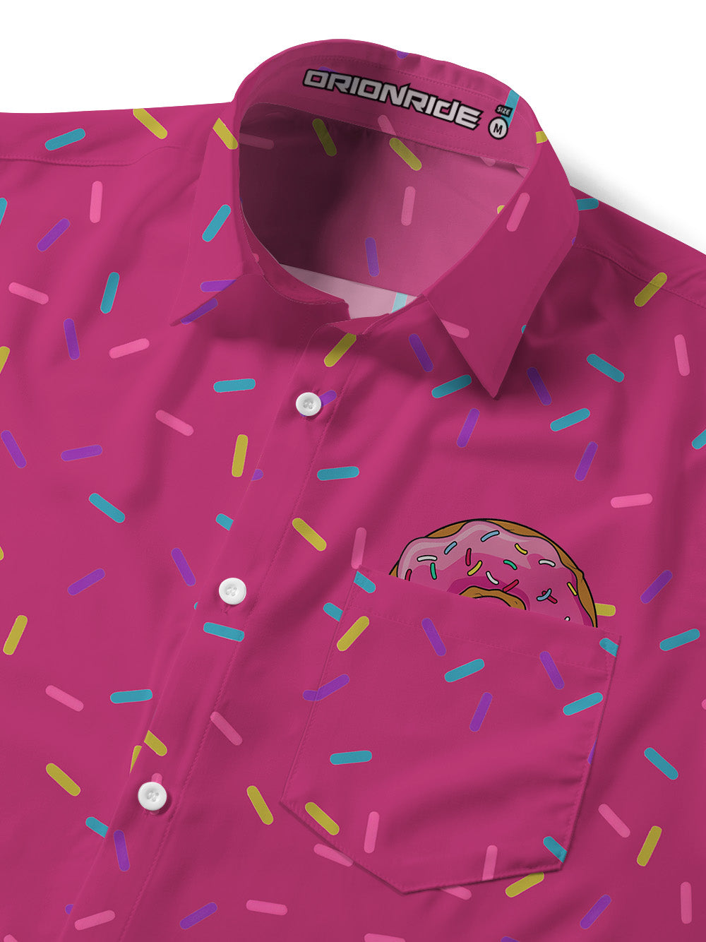Orionride Donuts In Pocket Ultra Lightweight Short Sleeves Hawaiian shirt