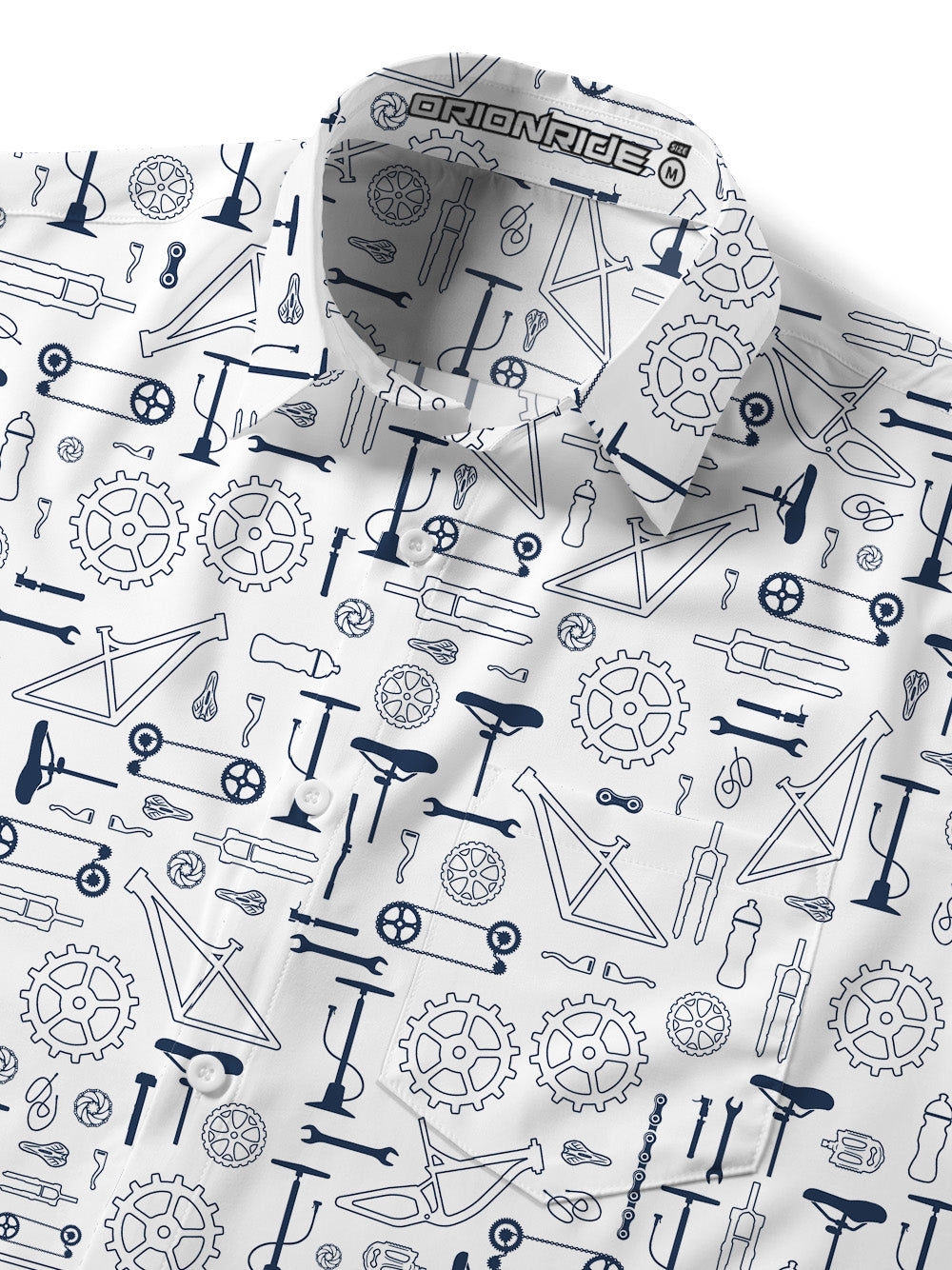 Orionride Line Drawing Parts Ultra Lightweight Short Sleeves Hawaiian shirt