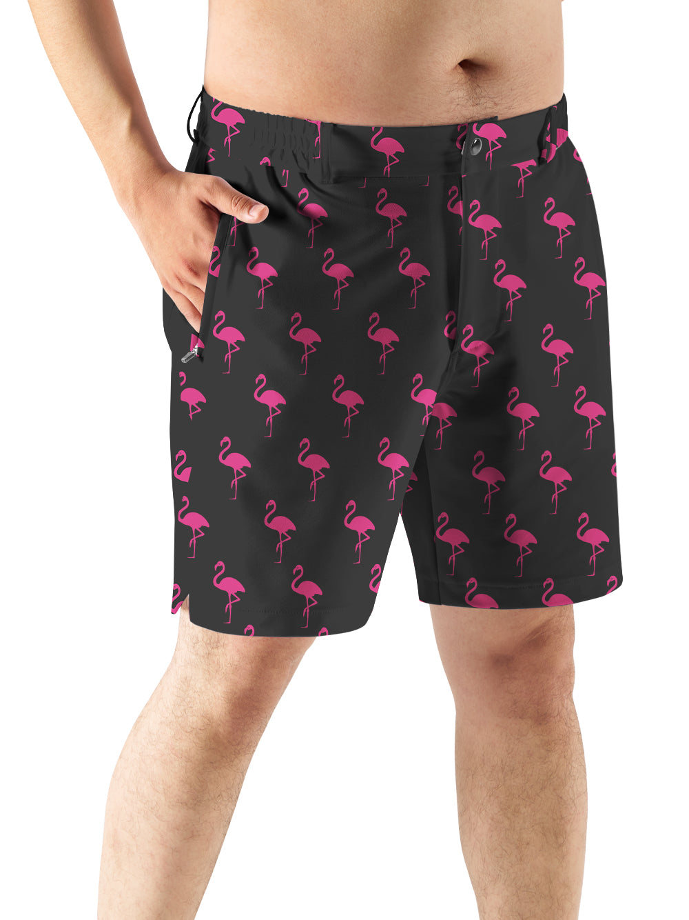 Orionride Flamingo Cycling Short With 2 Zipper Pockets