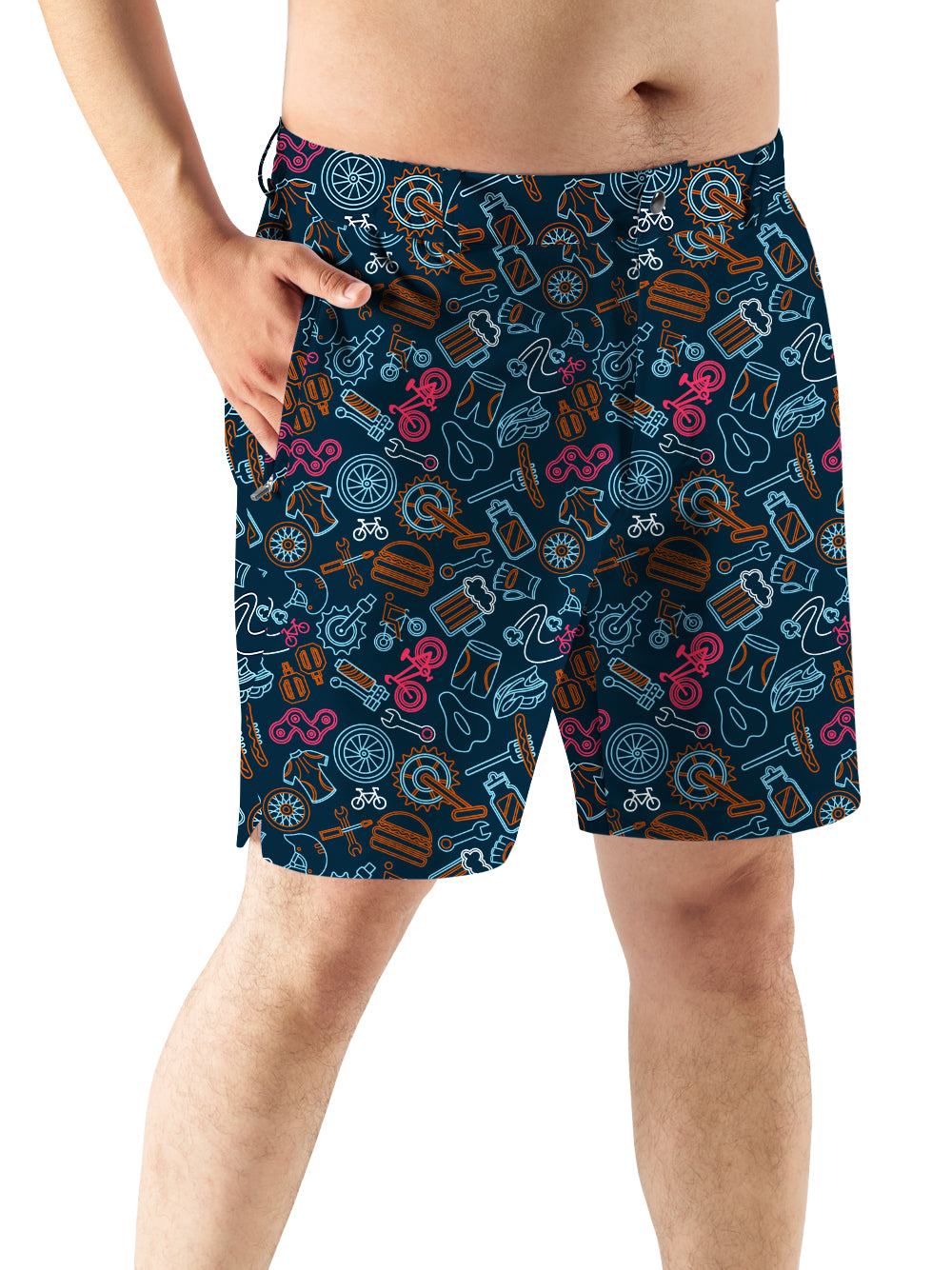 Orionride Weekend BBQ Cycling Short With 2 Zipper Pockets