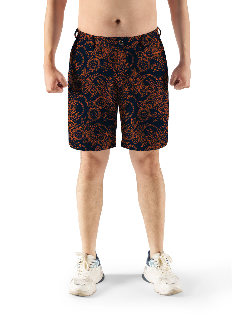 Orionride Pineapple Isle Cycling Short With 2 Zipper Pockets