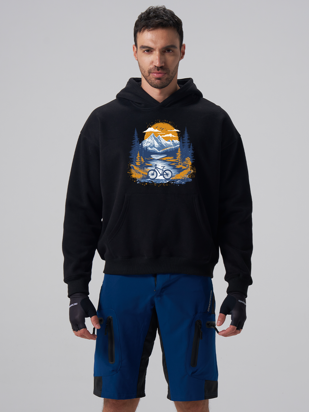 Orionride Sunset Forest Fleece Hoodie