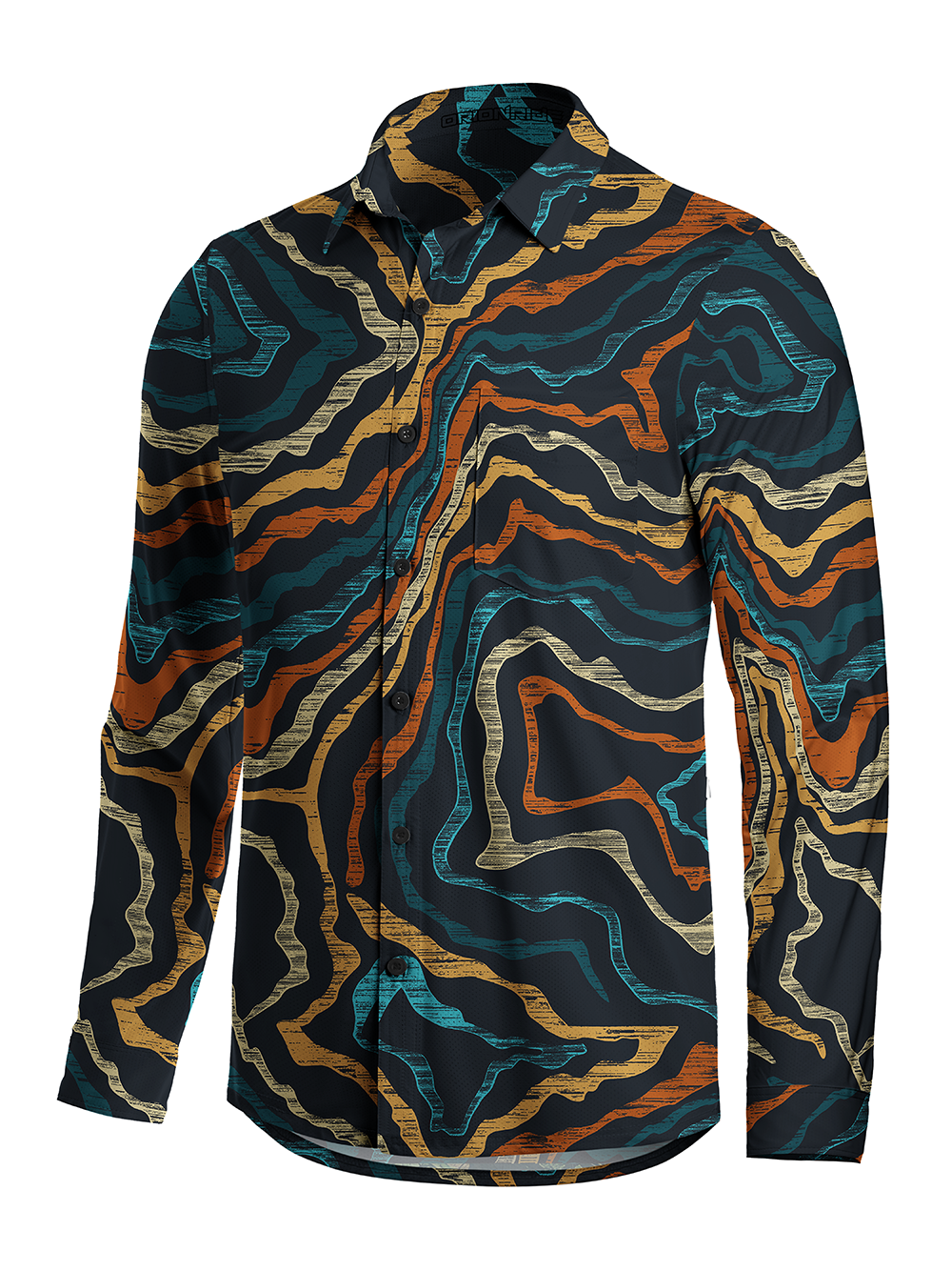 Orionride Desert Landform Men's Stretchy Breathable Long Sleeve Gravel Shirt
