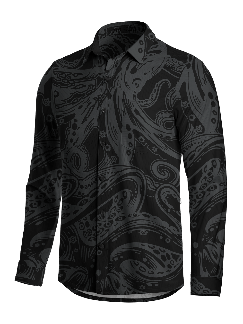 Orionride Octopus Tentacles Men's Stretchy Breathable Long Sleeve Gravel Shirt