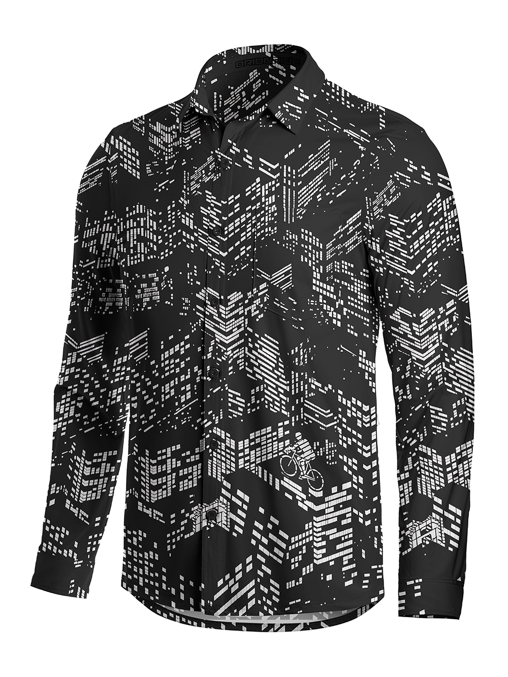 Orionride City Maze Men's Stretchy Breathable Long Sleeve Gravel Shirt