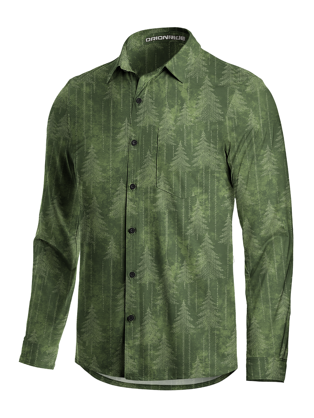 Orionride Misty Pine Men's Stretchy Breathable Long Sleeve Gravel Shirt