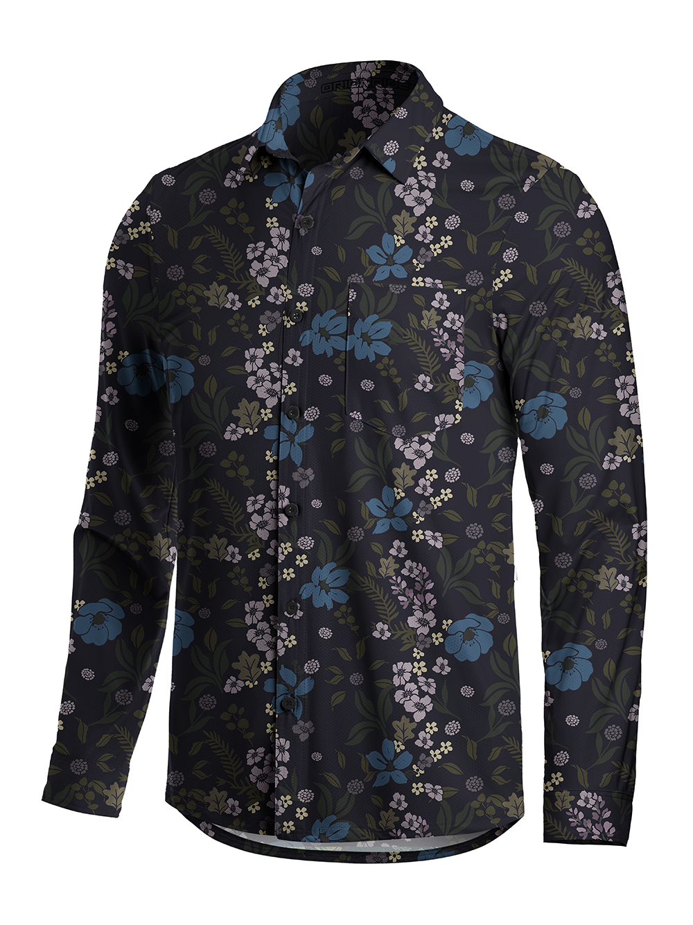 Orionride Lavender-Colored Clusters Men's Stretchy Breathable Long Sleeve Gravel Shirt