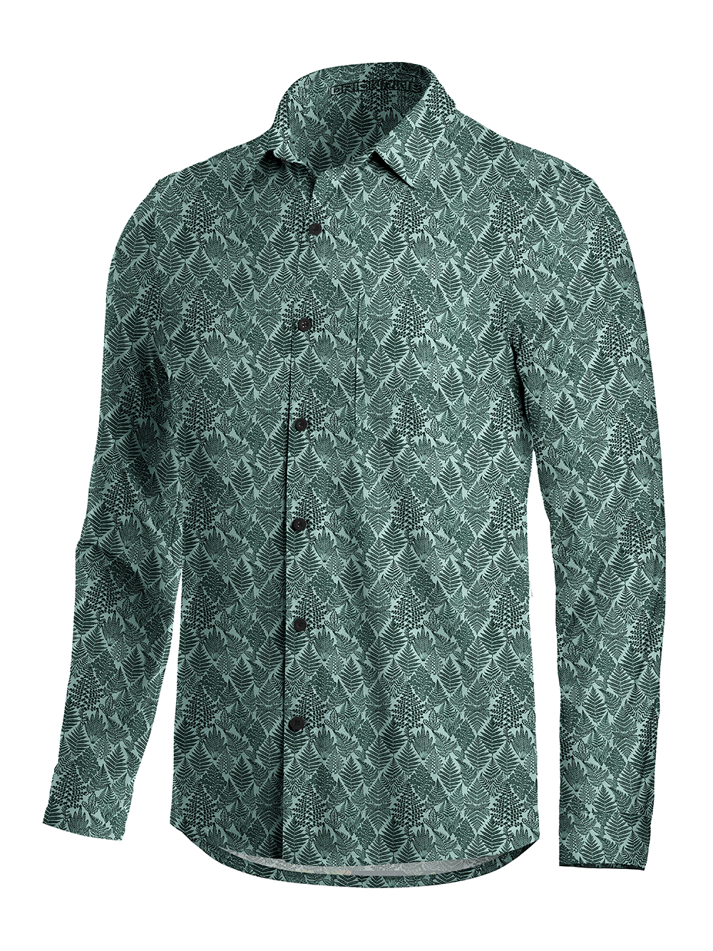 Orionride Geometric Ferns Men's Stretchy Breathable Long Sleeve Gravel Shirt