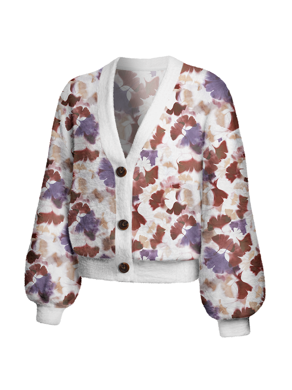 Orionride Ink Wash Women's Fuzzy Knit Cardigan