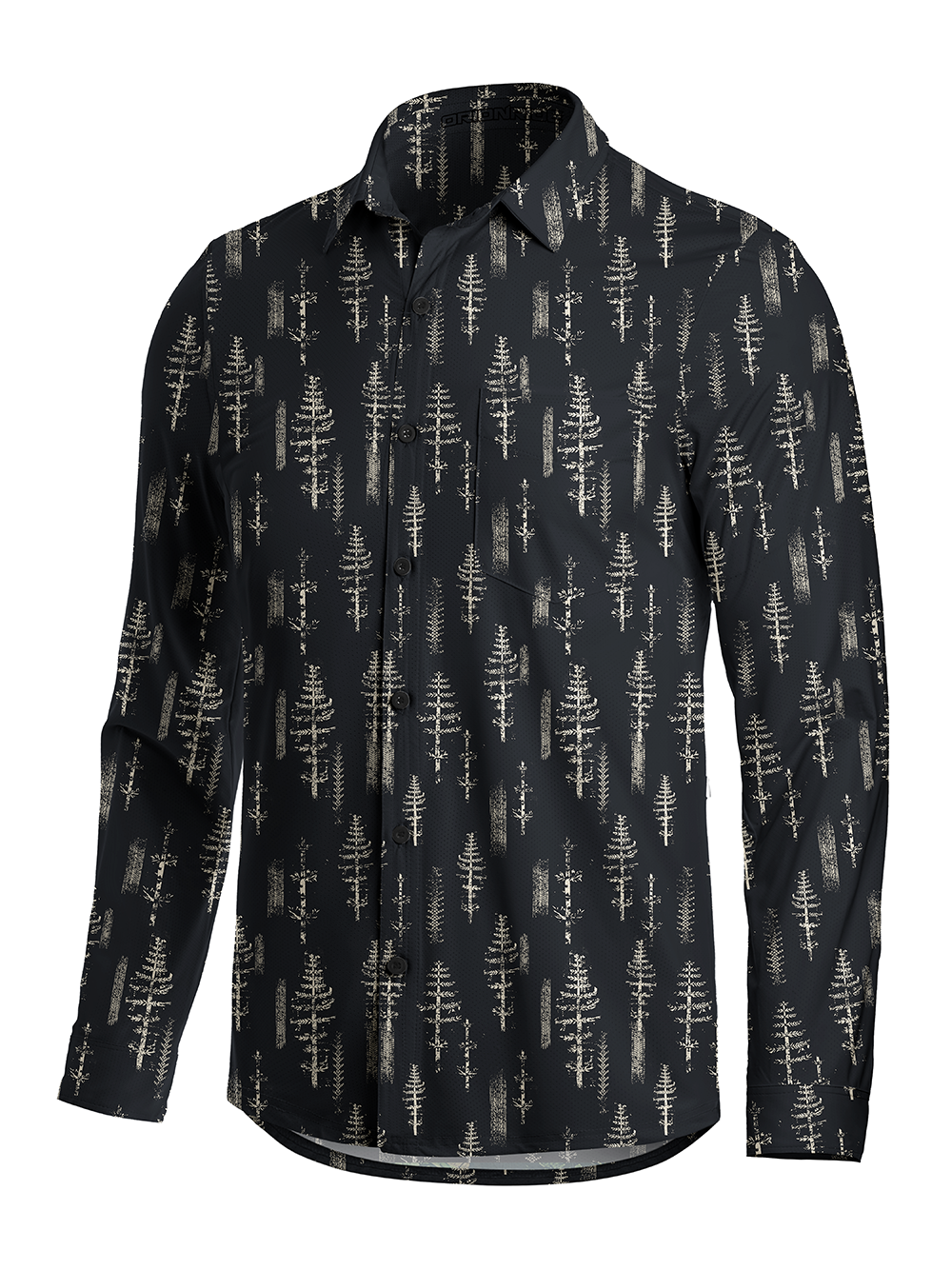 Orionride Tenacious Ferns Men's Stretchy Breathable Long Sleeve Gravel Shirt