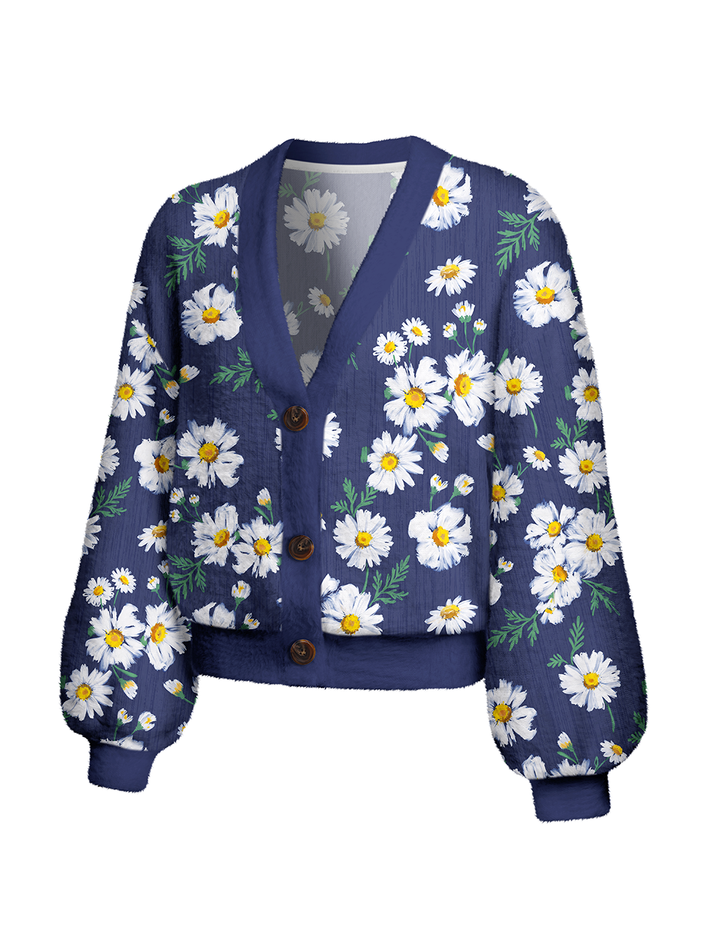 Orionride Lucky Daisy Women's Fuzzy Knit Cardigan