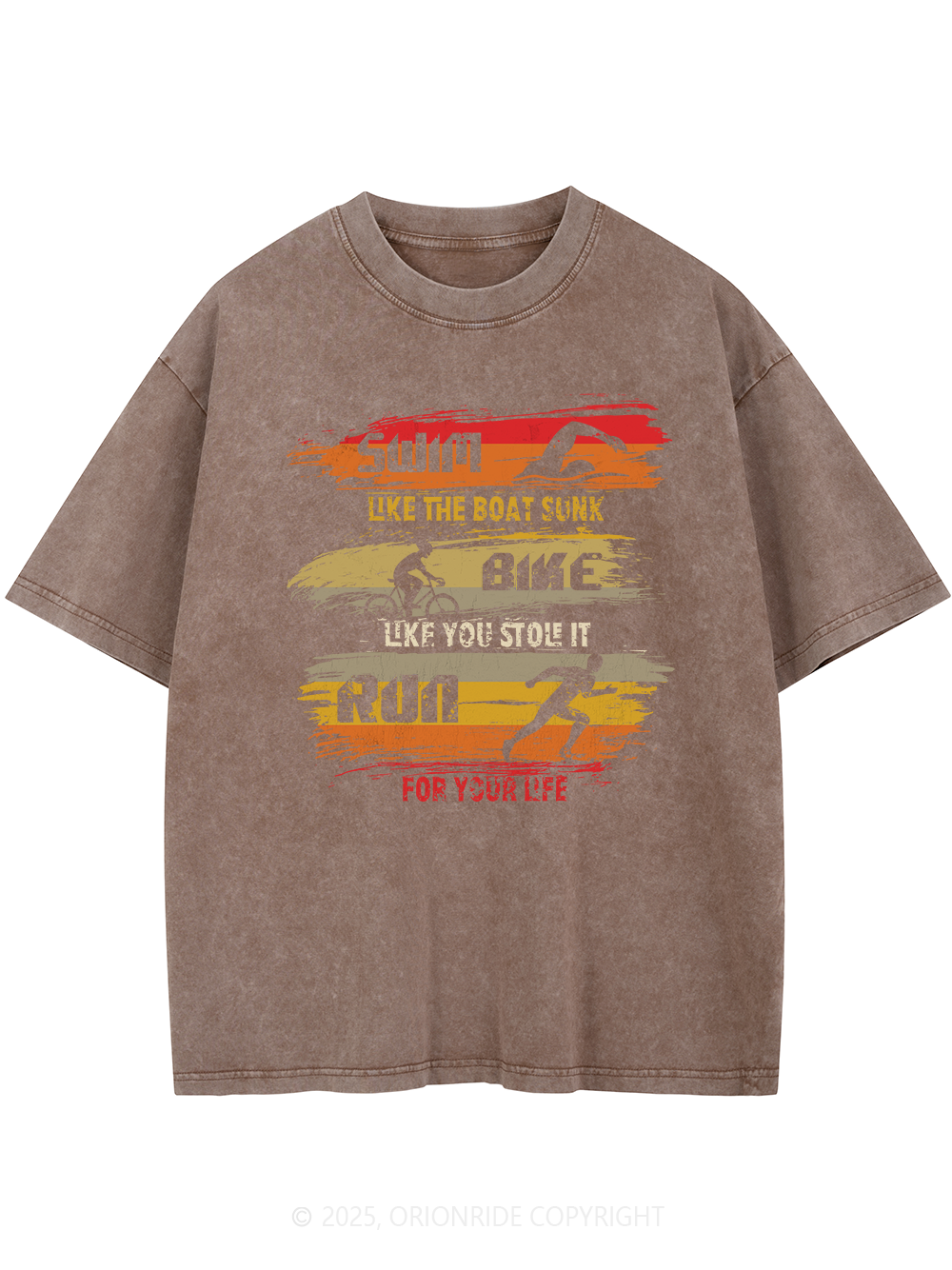 Orionride Triathlon Short Sleeves Bike Washed T-Shirt