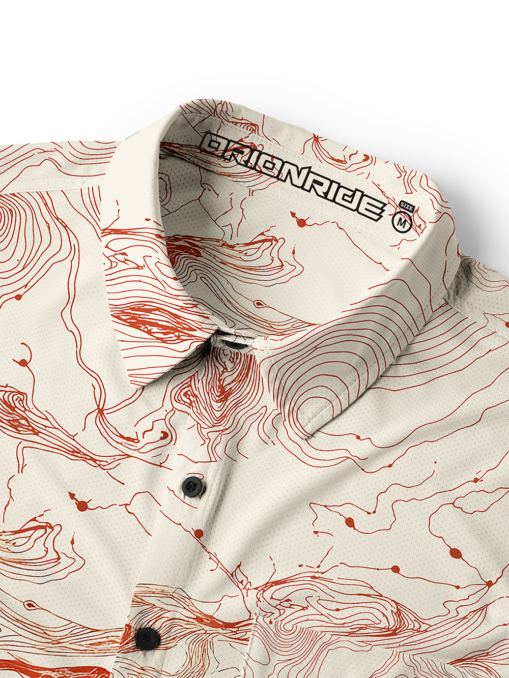 Orionride Enthusiasm Contour Lines Men's Stretchy Breathable Long Sleeve Gravel Shirt