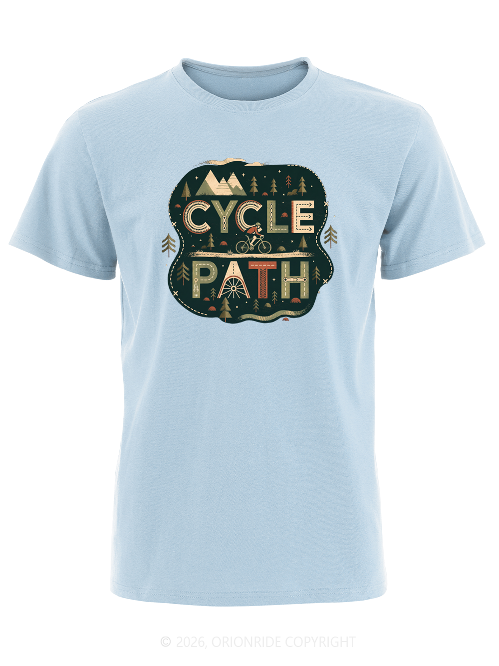 Orionride Word Cycle Path Short Sleeves Bike T-Shirt