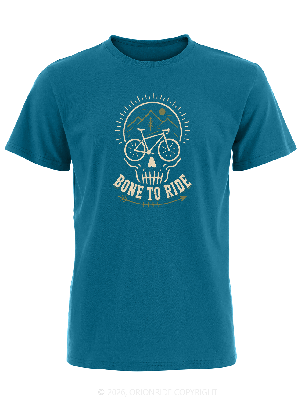 Orionride Skull Bicycle Short Sleeves Bike T-Shirt