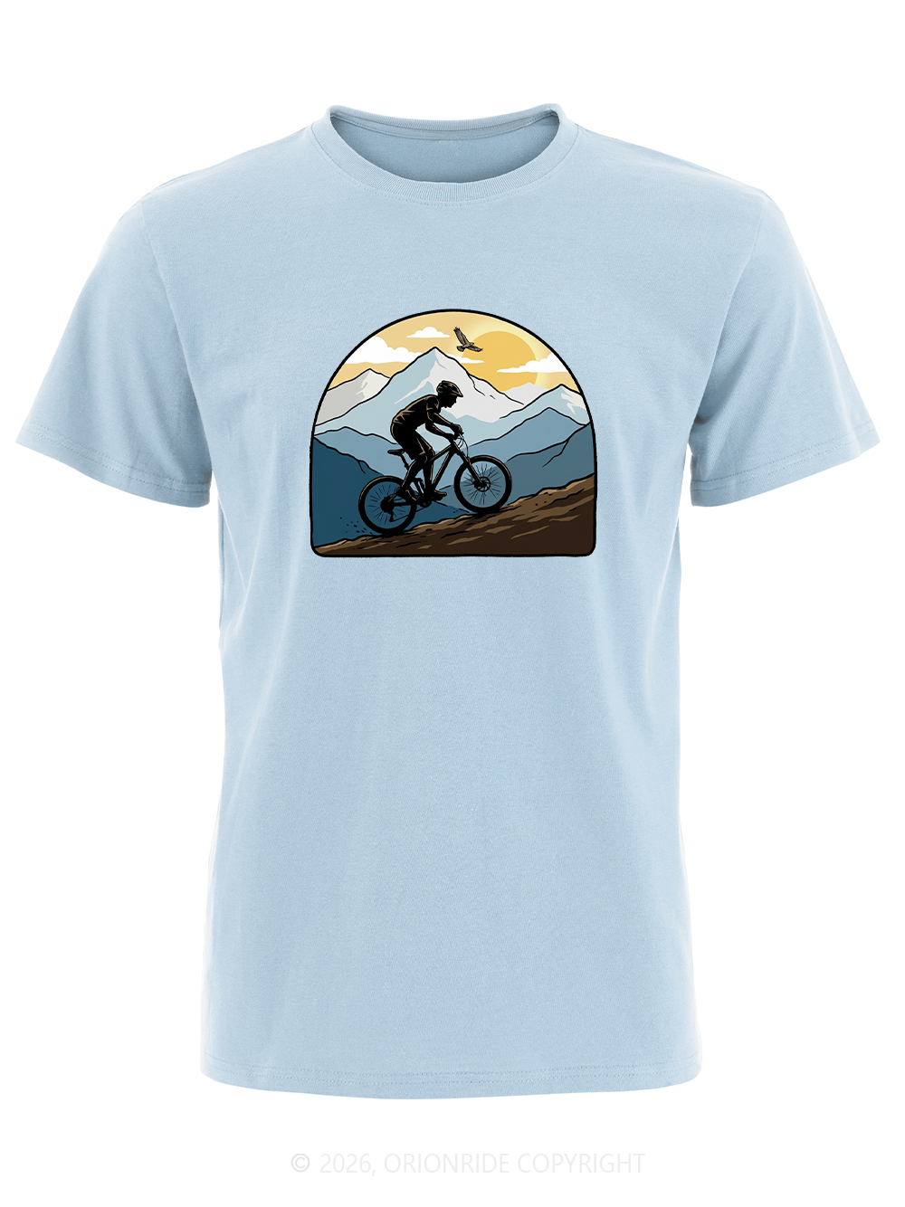 Orionride Sunset Silhouette Outlinet Short Sleeves Bike T-Shirt