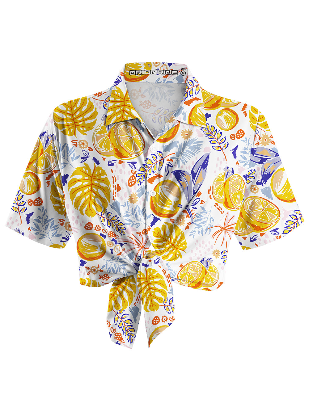 Orionride Juicy Orange Zipper Pockets Ultra Lightweight Short Sleeves Women's Gravel Shirt