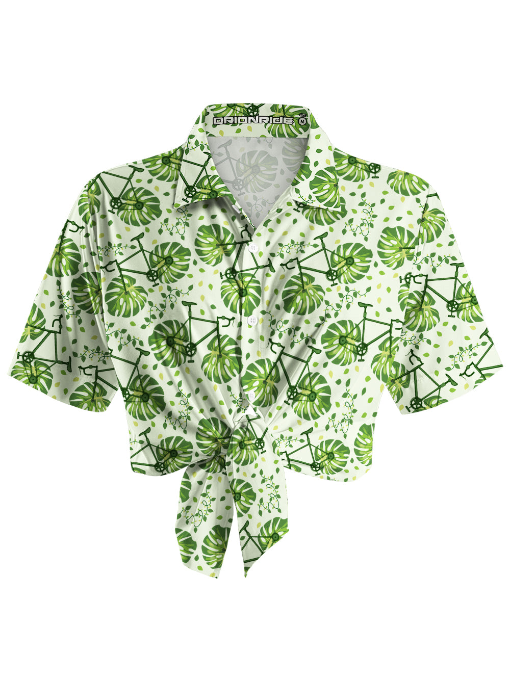Orionride Monstera Bike Zipper Pockets Ultra Lightweight Short Sleeves Women's Gravel Shirt